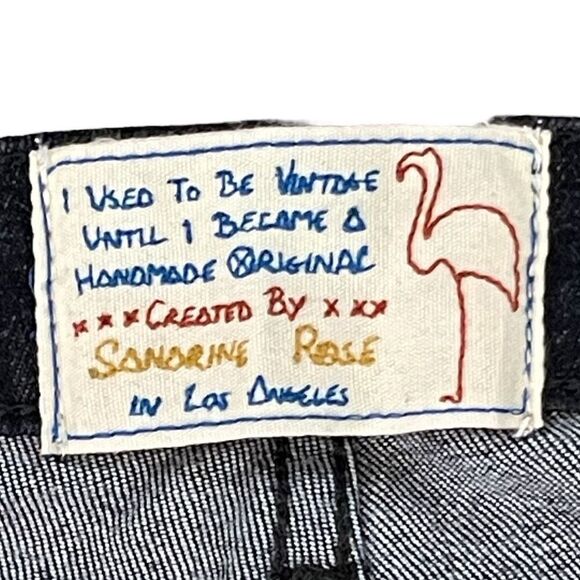 Sandrine Rose By Free People Dark Black Frayed Denim Jeans for Women NWT - Picture 10 of 16